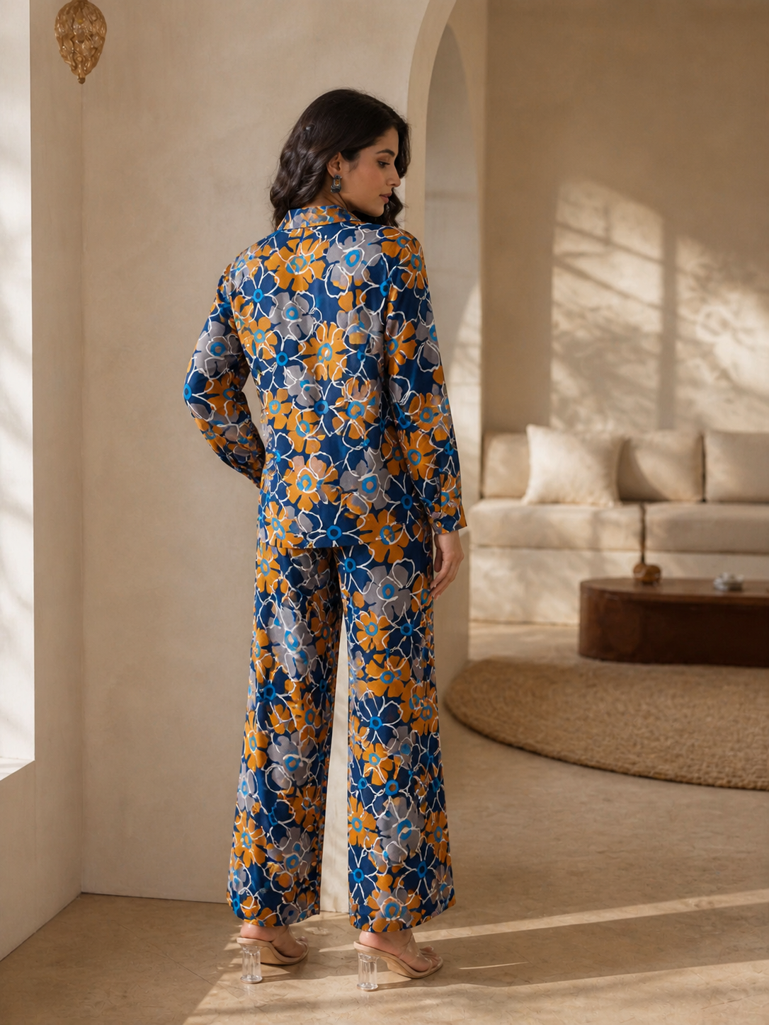 Women’s Floral Printed Co-Ord Set | Stylish Shirt & Pant Set | Premium Casual & Lounge Wear