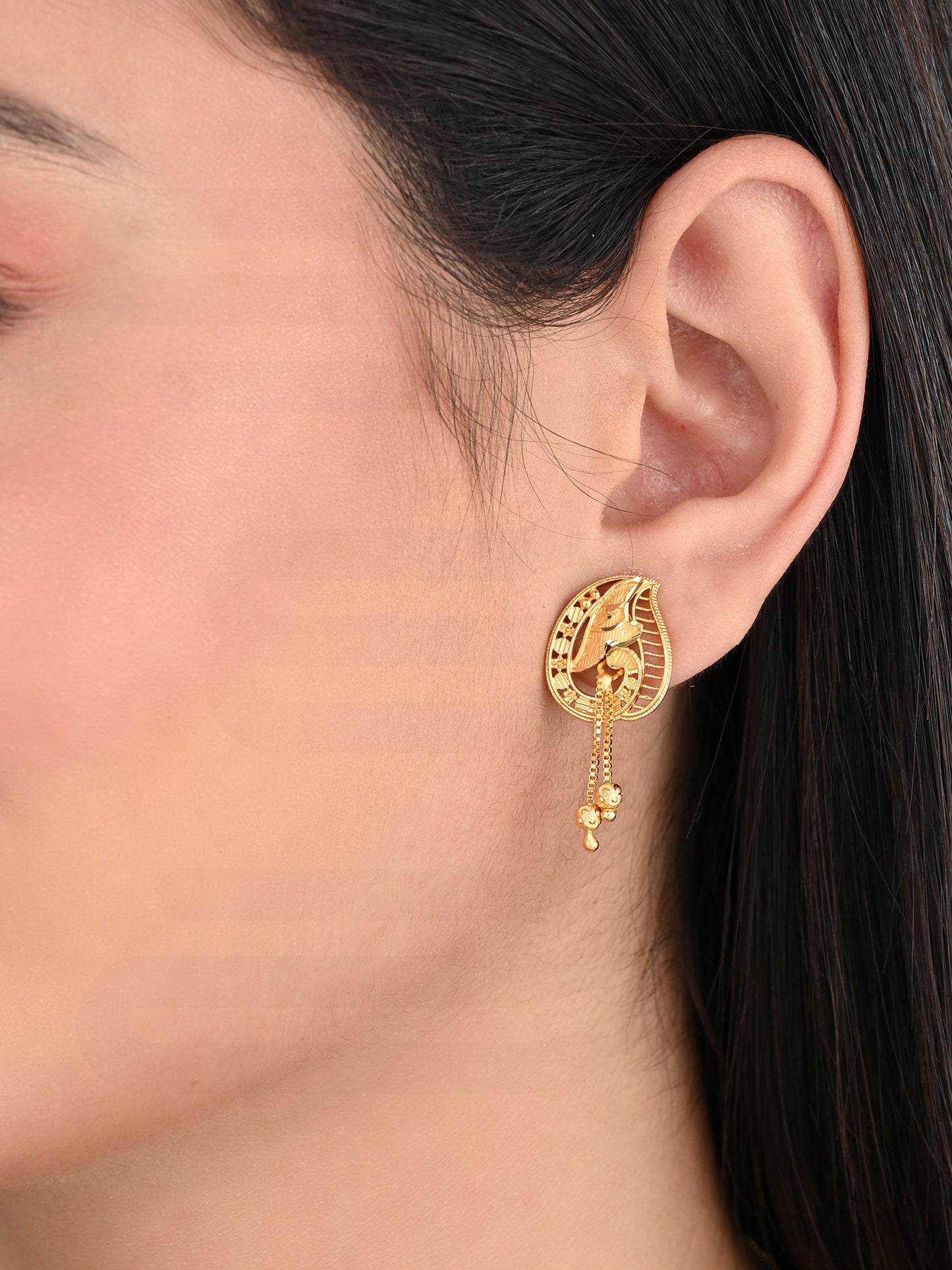 One-Gram Gold Chain Pendant Set with Tops