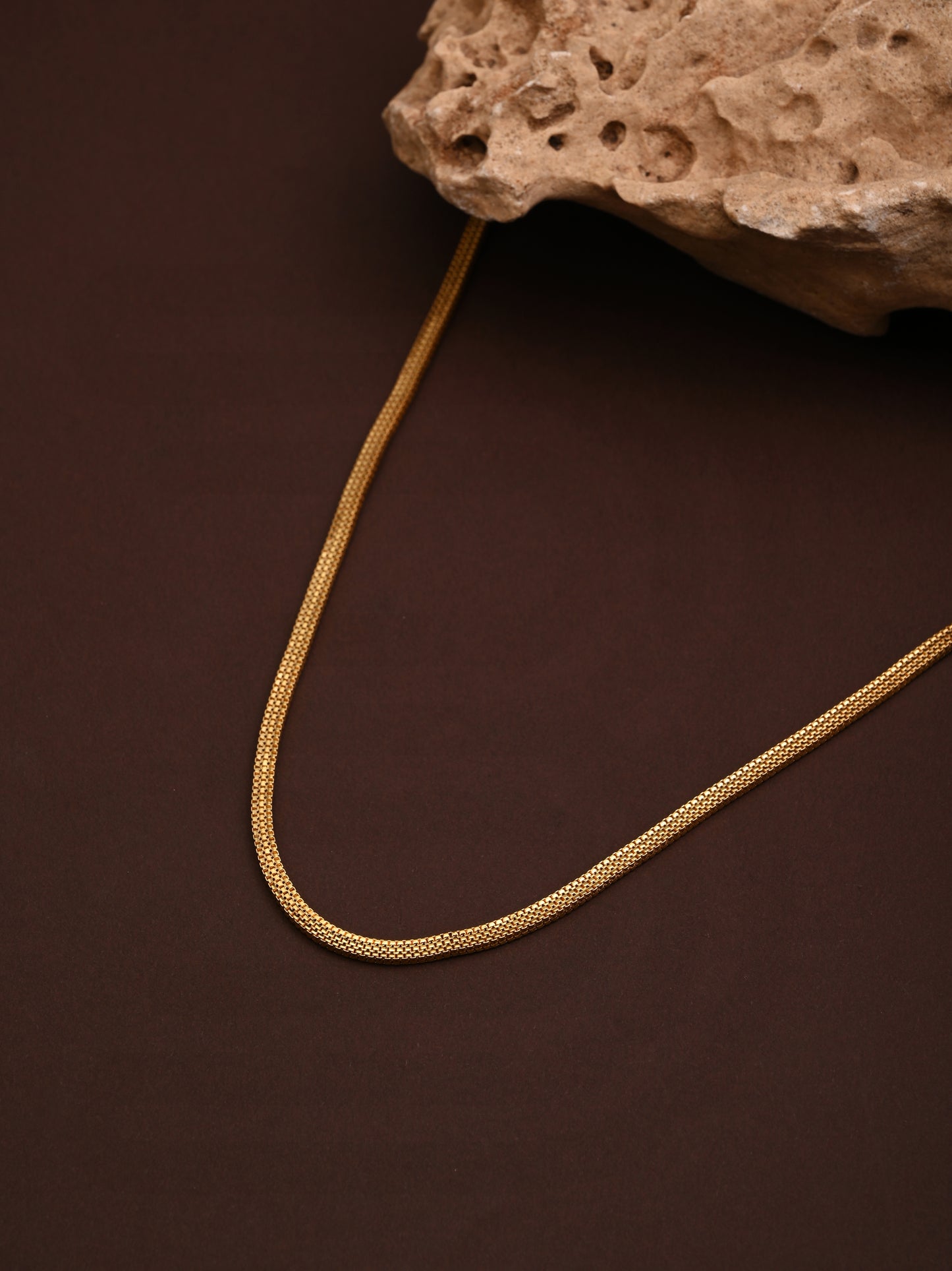 Stylish 1 Gram Gold Forming Box Chain for Men & Women – 24-Inch Elegant Gold-Plated Jewelry