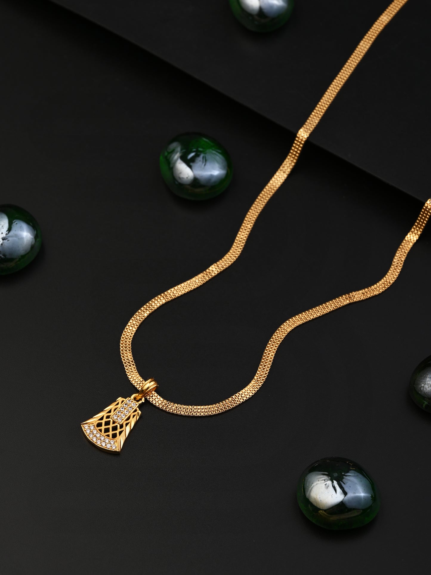 One-Gram Gold Chain Pendant Set
