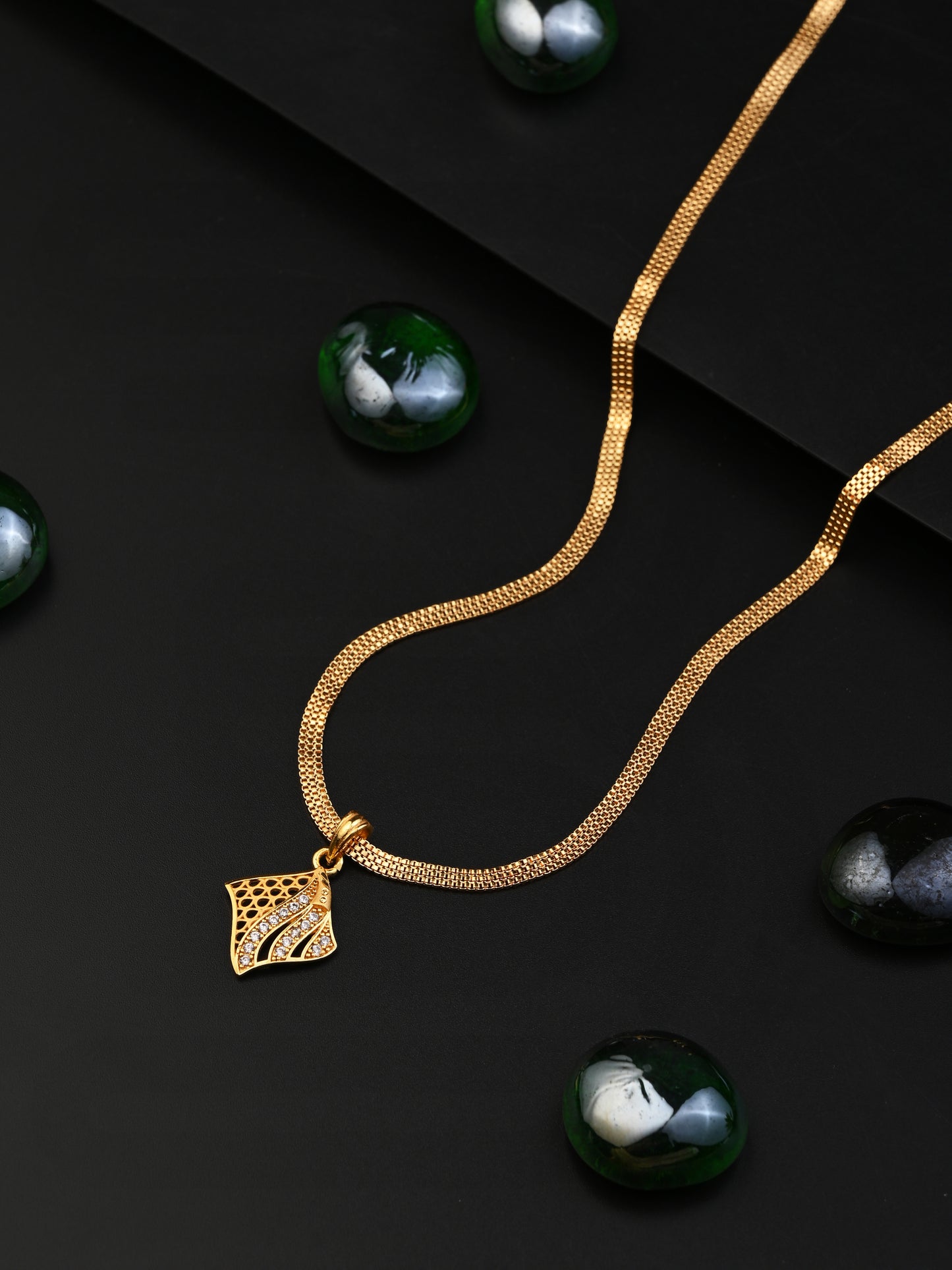 One-Gram Gold Chain Pendant Set