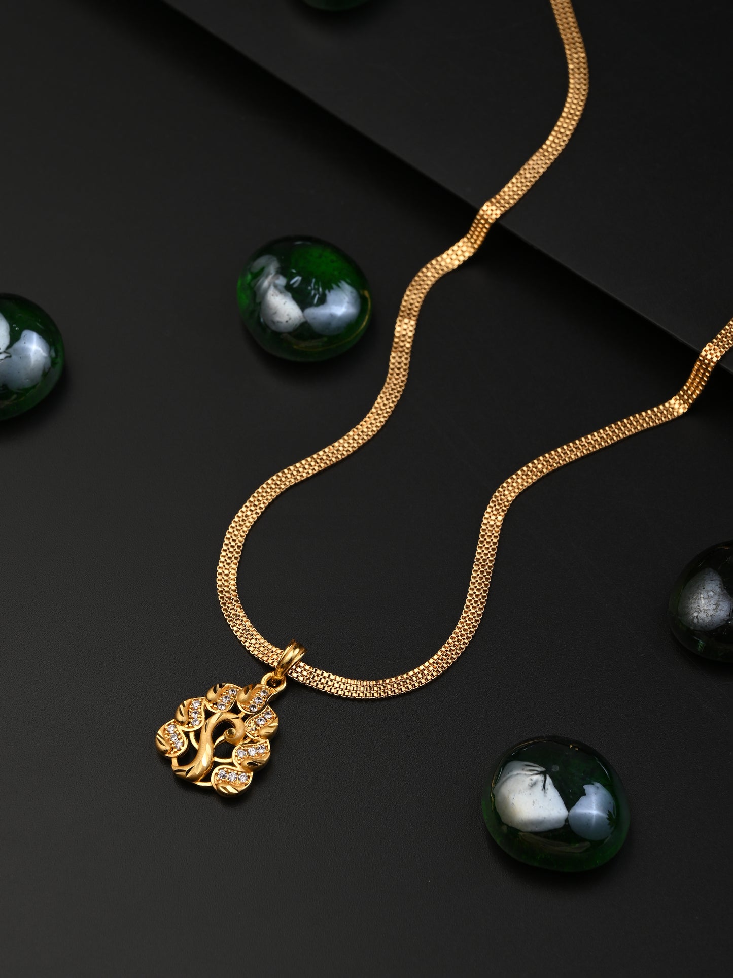 One-Gram Gold Chain Pendant Set