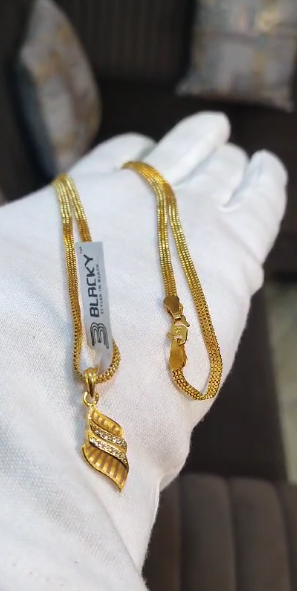 One-Gram Gold Chain Pendant Set