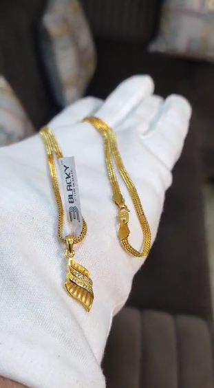One-Gram Gold Chain Pendant Set