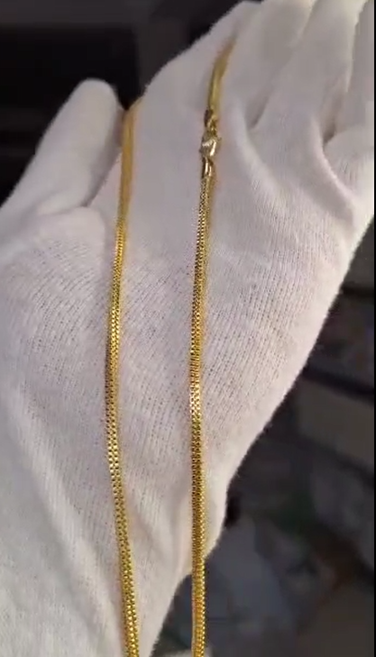Stylish 1 Gram Gold Forming Box Chain for Men & Women – 24-Inch Elegant Gold-Plated Jewelry