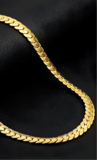 Stylish Anti-Tarnish 18K Gold Coated Steel Chain for Men & Women