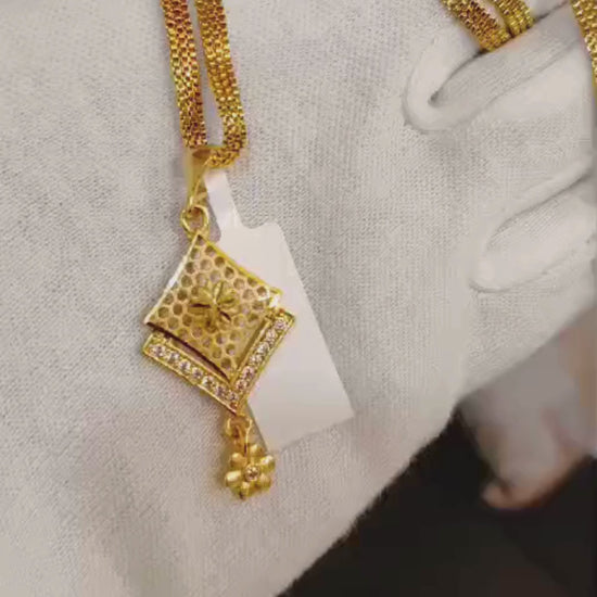One-Gram Gold Chain Pendant Set