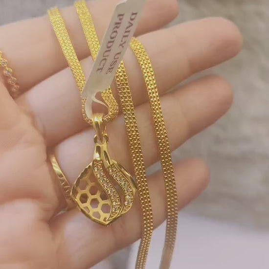One-Gram Gold Chain Pendant Set