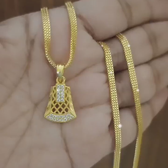 One-Gram Gold Chain Pendant Set