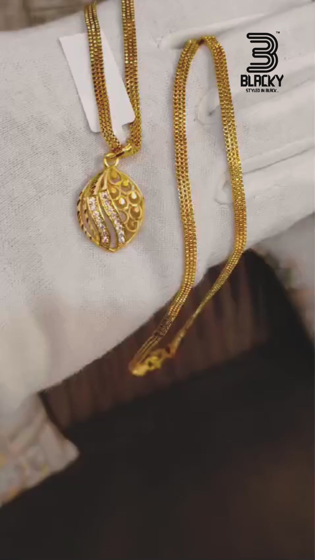One-Gram Gold Chain Pendant Set
