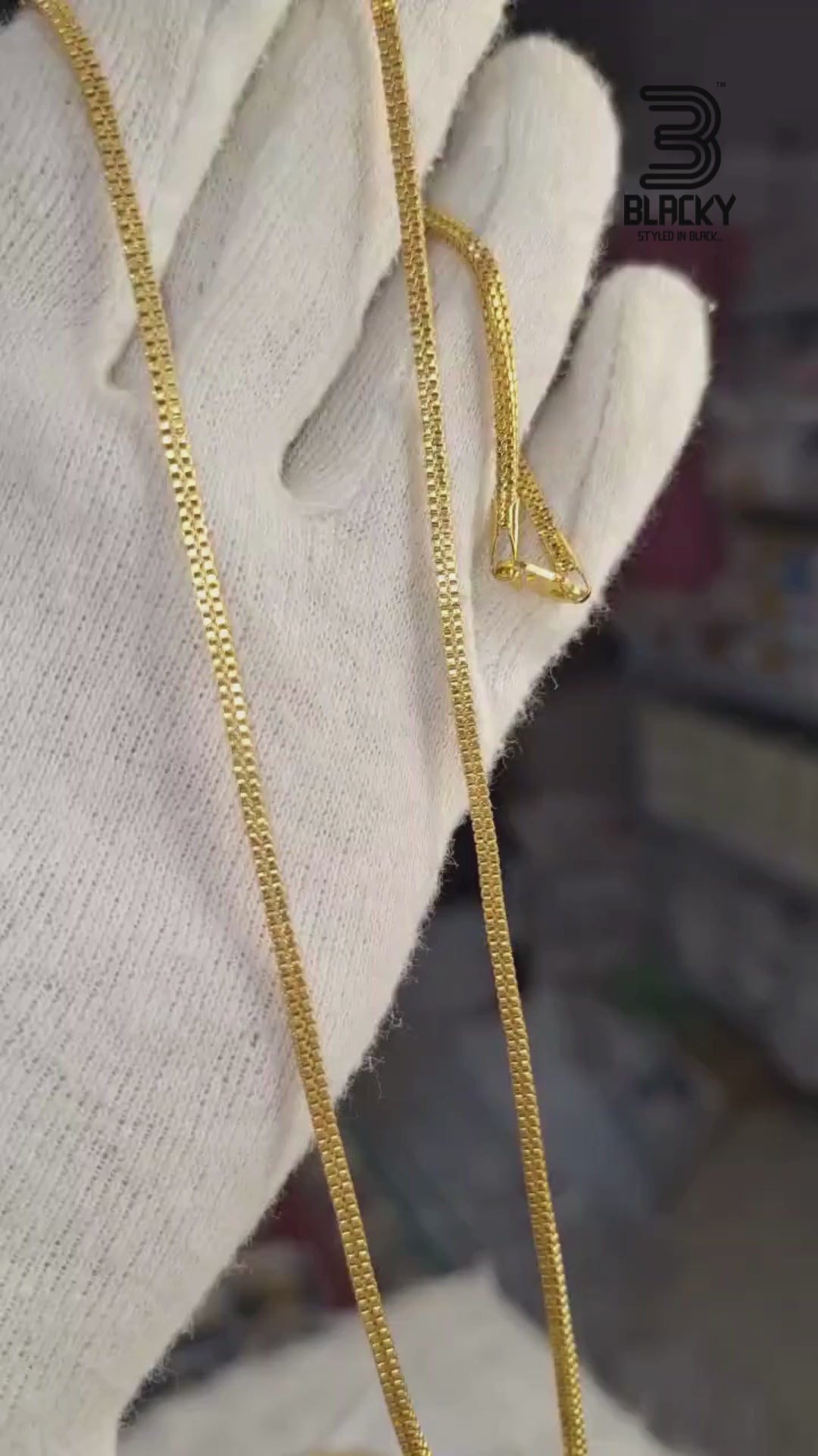 Stylish 1 Gram Gold Forming Box Chain for Men & Women – 24-Inch Elegant Gold-Plated Jewelry