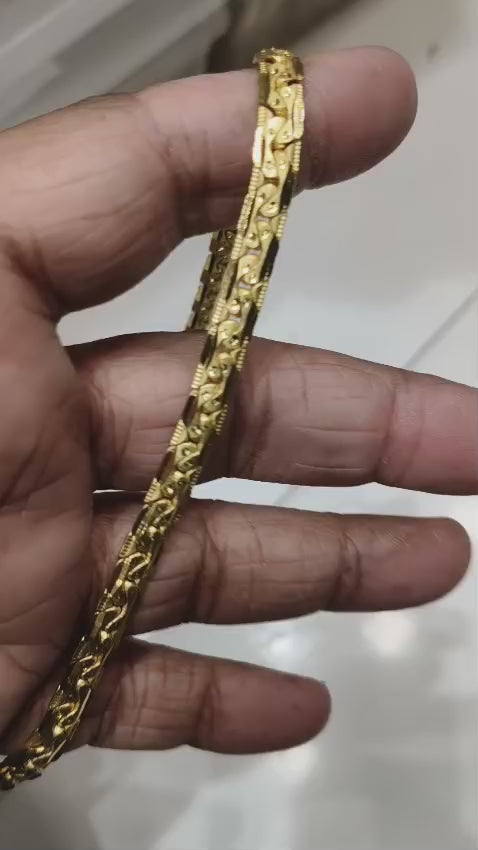Gold Plated 1 Gram Chain 24 Inch | Elegant Daily Wear Chain for Men Women | Long Lasting Shine Jewellery