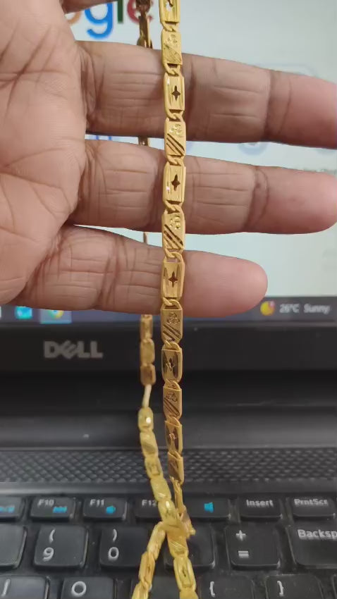 Nawabi Gold Plated Chai | Lightweight Gold Forming Chain