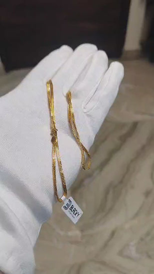 Stylish 1 Gram Gold Forming Chain – 24-Inch ( 2 Line Chain )