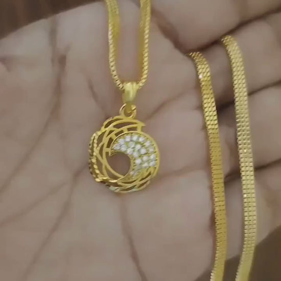 One-Gram Gold Chain Pendant Set