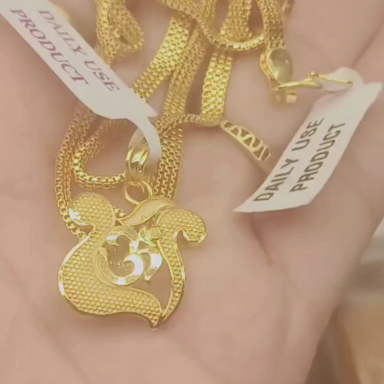 One-Gram Gold Chain Pendant Set