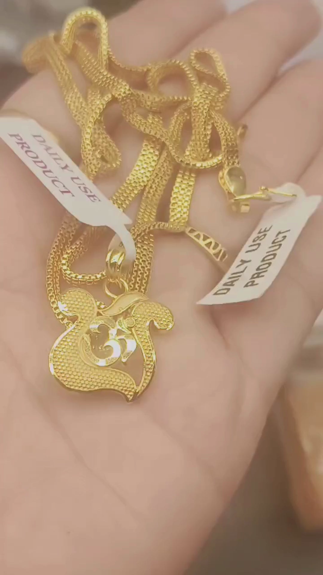 One-Gram Gold Chain Pendant Set